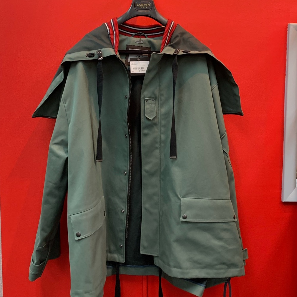 Lanvin Waxed Cobounded Workwar Parka - Picture 1 of 4